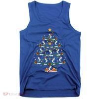 Lighting White Marlin Christmas Tree White Marlin Fish Lover Tank Top thumb 0