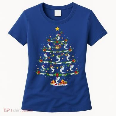 Lighting White Marlin Christmas Tree White Marlin Fish Lover Women's T-Shirt
