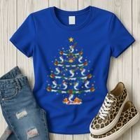 Lighting White Marlin Christmas Tree White Marlin Fish Lover Women's T-Shirt thumb 3