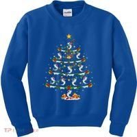 Lighting White Marlin Christmas Tree White Marlin Fish Lover Kids Sweatshirt thumb 0