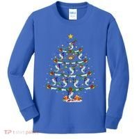 Lighting White Marlin Christmas Tree White Marlin Fish Lover Kids Long Sleeve Shirt thumb 0