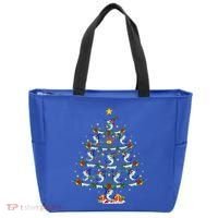 Lighting White Marlin Christmas Tree White Marlin Fish Lover Tote Bag thumb 0