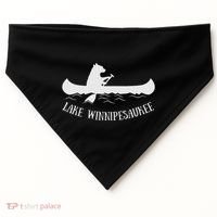 Lake Winnipesaukee New Hampshire Bear Canoe Gift USA-Made Doggie Bandana thumb 0