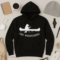 Lake Winnipesaukee New Hampshire Bear Canoe Gift Hoodie thumb 3