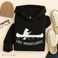 Lake Winnipesaukee New Hampshire Bear Canoe Gift Hoodie thumb 4
