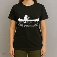 Lake Winnipesaukee New Hampshire Bear Canoe Gift T-Shirt thumb 4