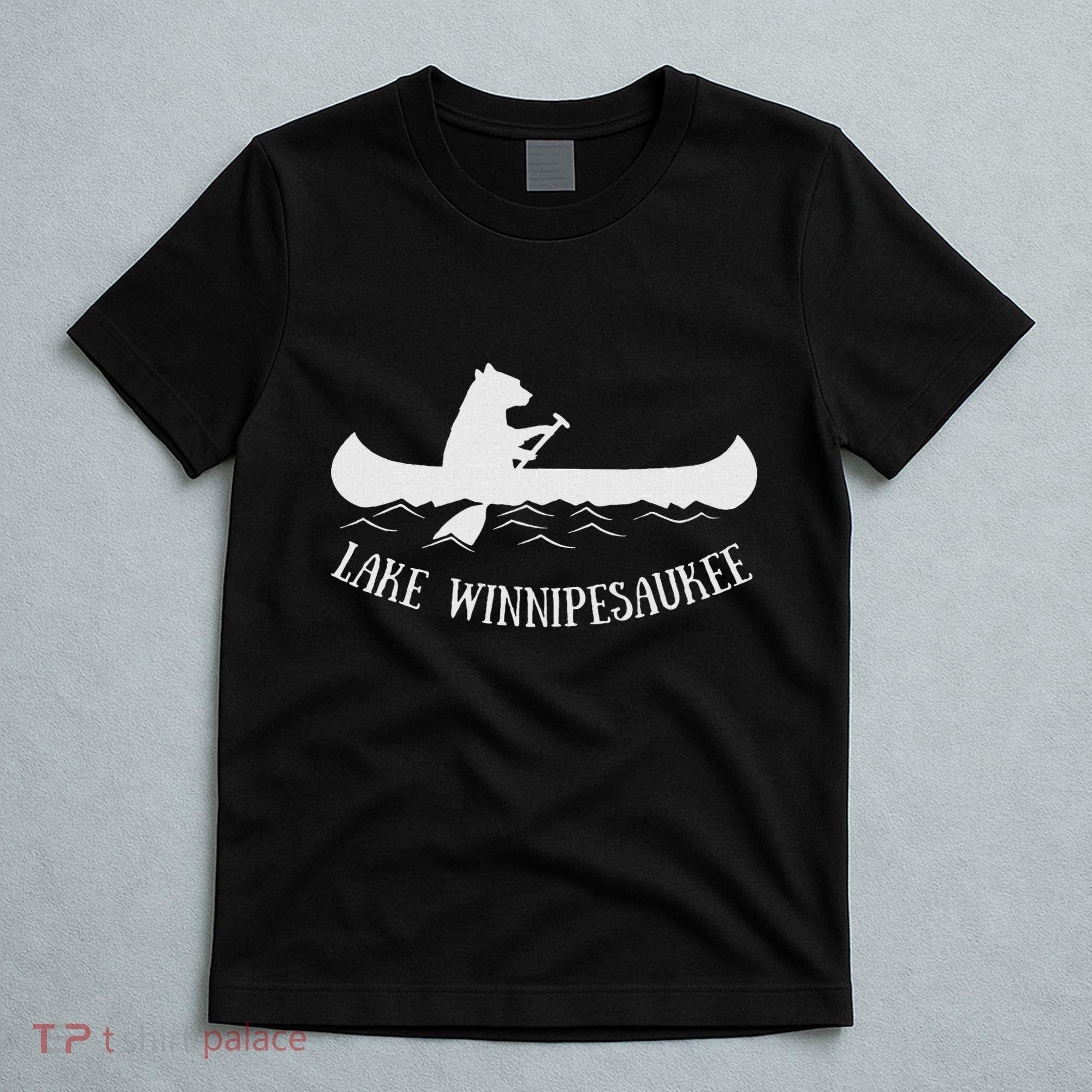 Lake Winnipesaukee New Hampshire Bear Canoe Gift T-Shirt
