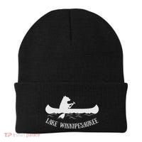 Lake Winnipesaukee New Hampshire Bear Canoe Gift Beanie thumb 0