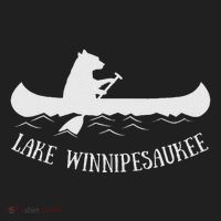 Lake Winnipesaukee New Hampshire Bear Canoe Gift Beanie thumb 2