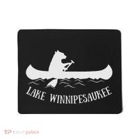 Lake Winnipesaukee New Hampshire Bear Canoe Gift Mousepad thumb 0