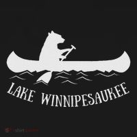 Lake Winnipesaukee New Hampshire Bear Canoe Gift Mousepad thumb 1