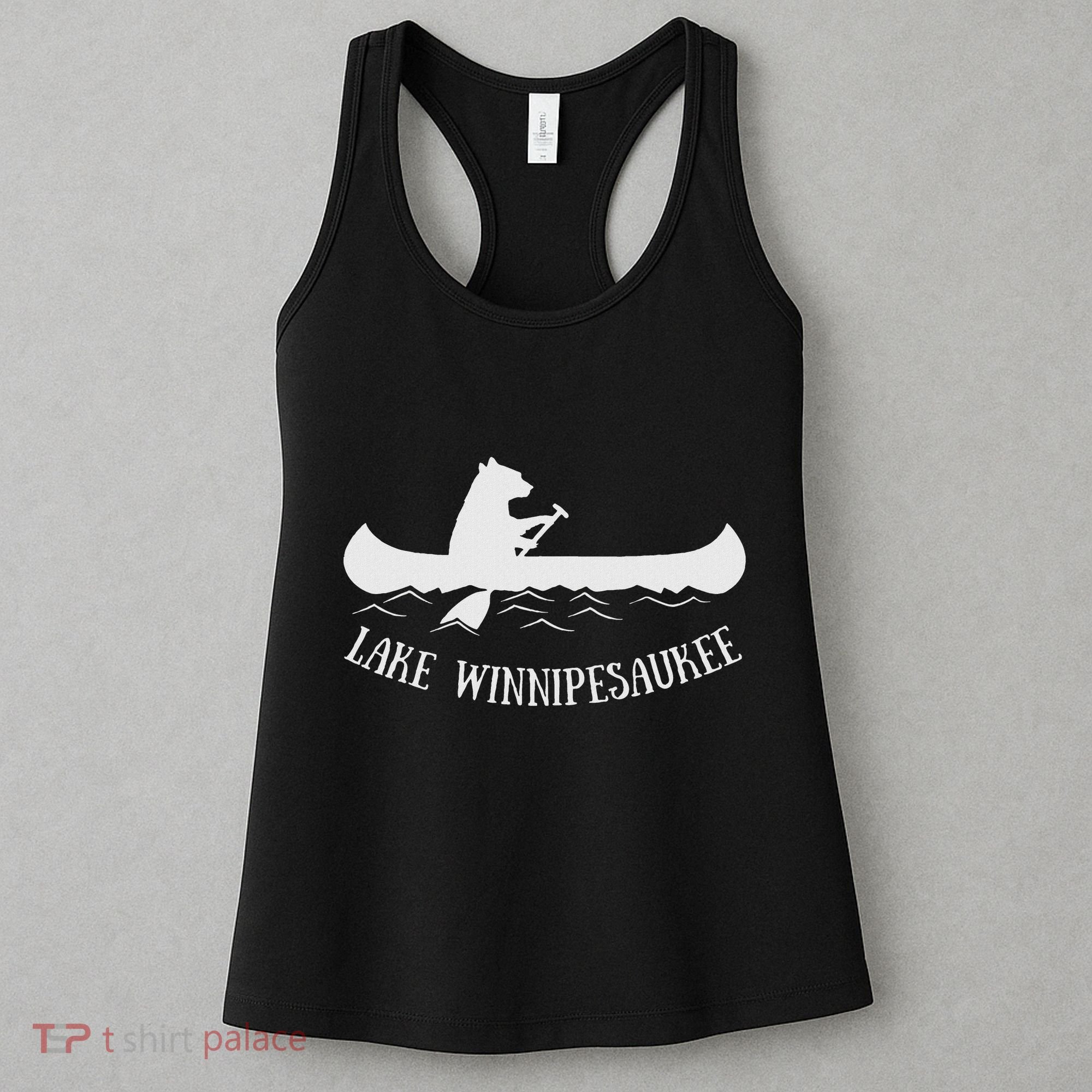 Lake Winnipesaukee New Hampshire Bear Canoe Gift Women's Tank Top