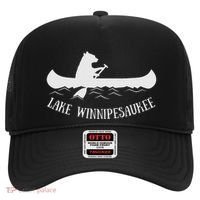 Lake Winnipesaukee New Hampshire Bear Canoe Gift Hat thumb 0