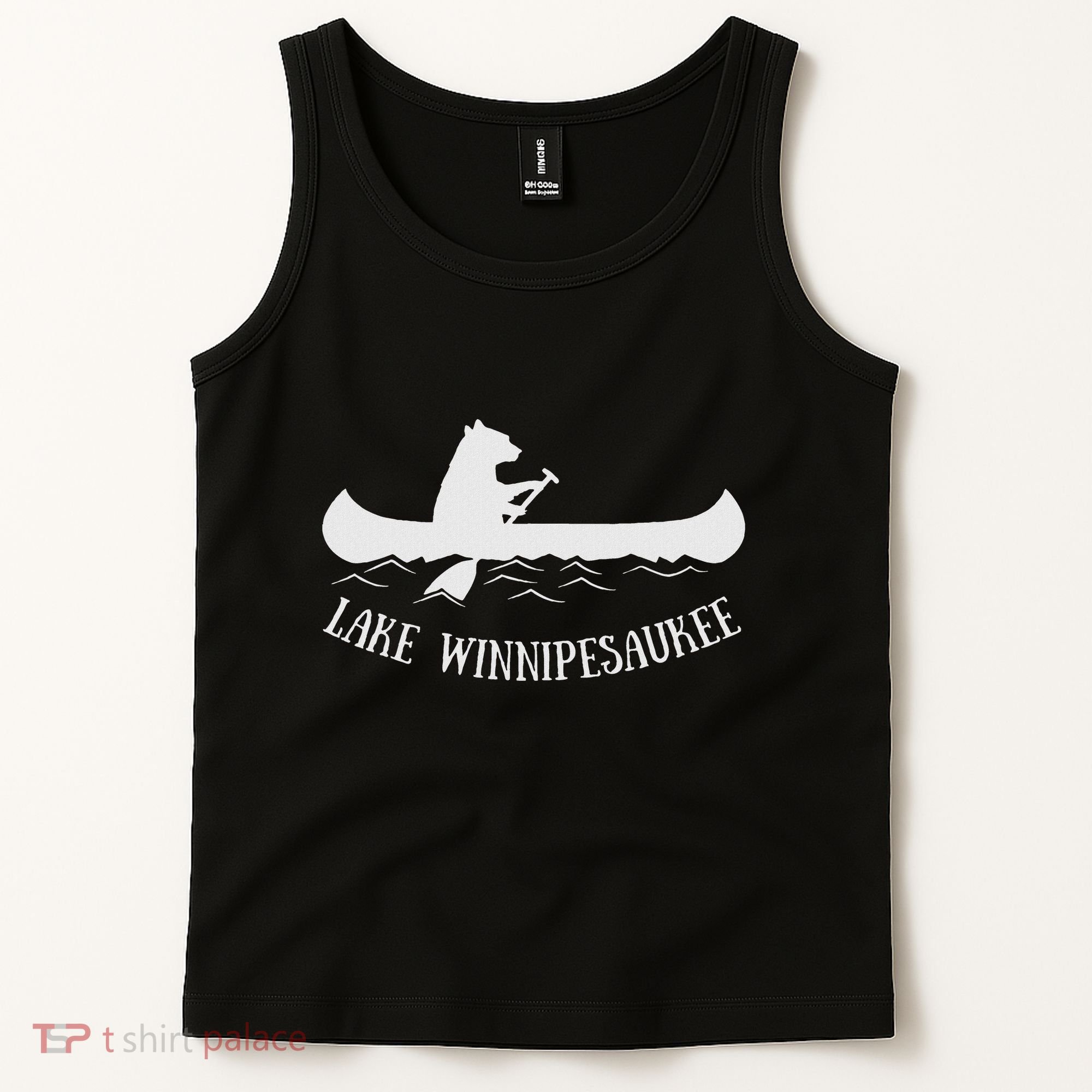 Lake Winnipesaukee New Hampshire Bear Canoe Gift Tank Top