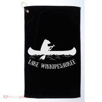 Lake Winnipesaukee New Hampshire Bear Canoe Gift Golf Towel thumb 0