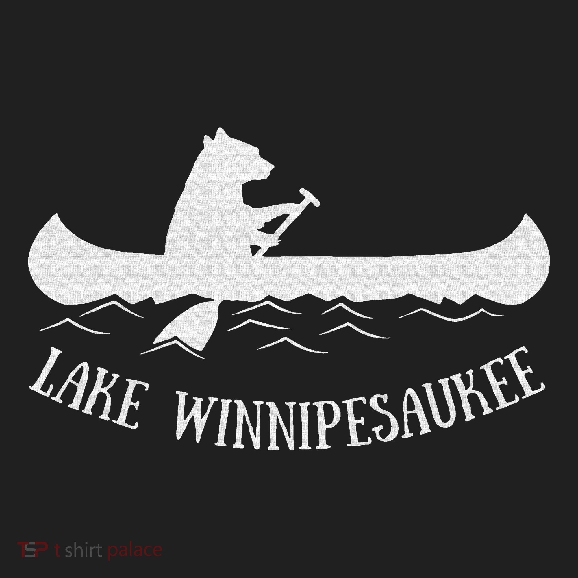 Lake Winnipesaukee New Hampshire Bear Canoe Gift Golf Towel