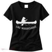 Lake Winnipesaukee New Hampshire Bear Canoe Gift Women's T-Shirt thumb 0
