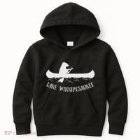 Lake Winnipesaukee New Hampshire Bear Canoe Gift Kids Hoodie thumb 0