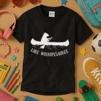 Lake Winnipesaukee New Hampshire Bear Canoe Gift Kids T-Shirt thumb 3