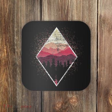 Landscape Wildlife Nature Outdoor Mountains Trees Forest Coaster