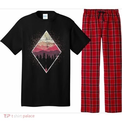 Landscape Wildlife Nature Outdoor Mountains Trees Forest Pajama Set