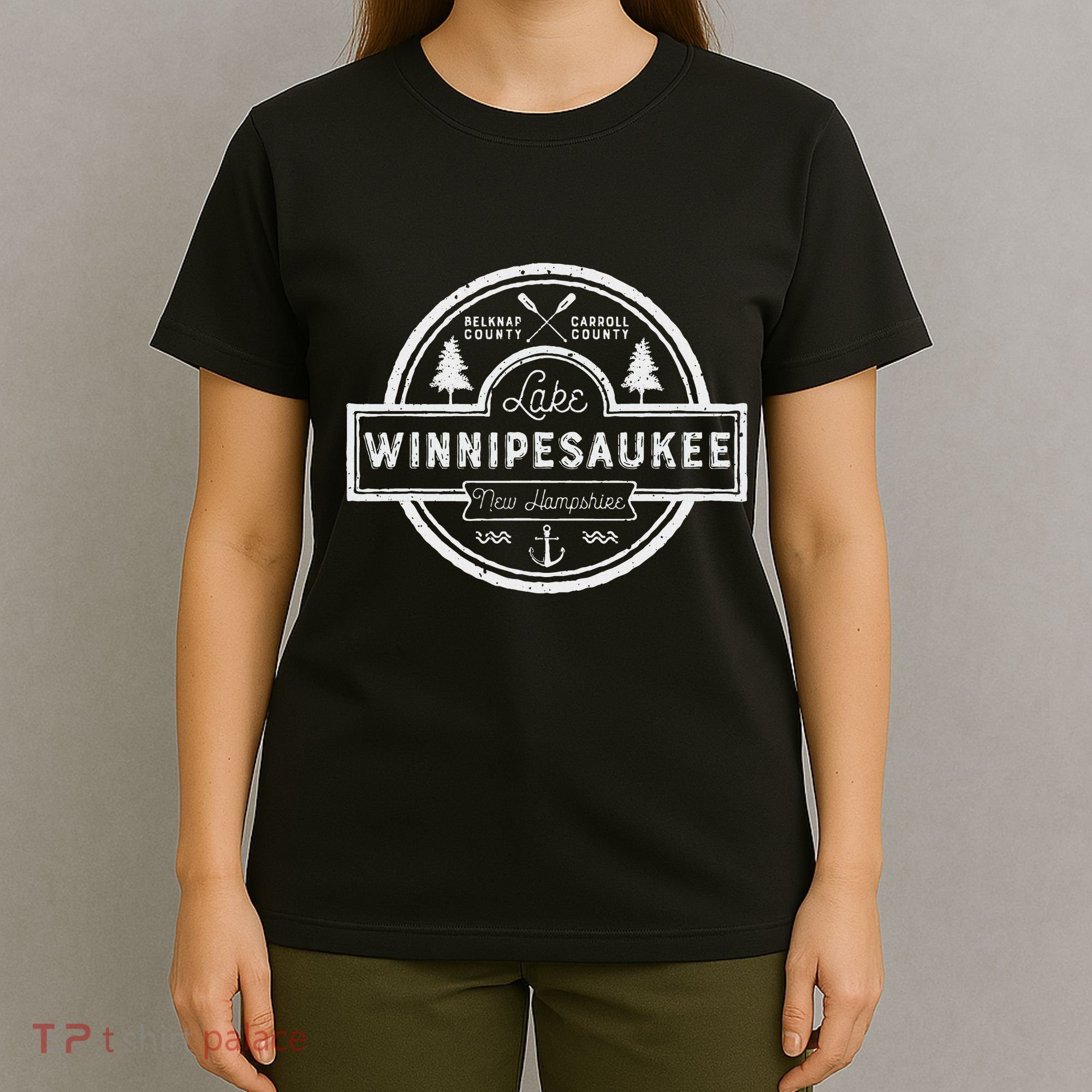 Lake Winnipesaukee New Hampshire Women Camping T-Shirt