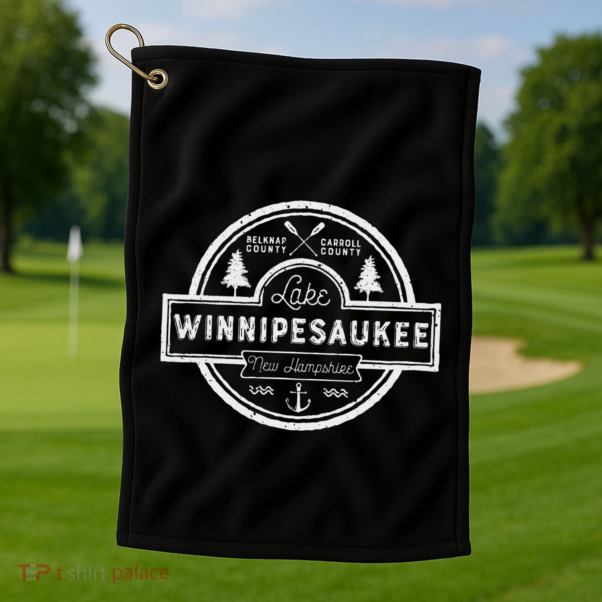 Lake Winnipesaukee New Hampshire Women Camping Golf Towel