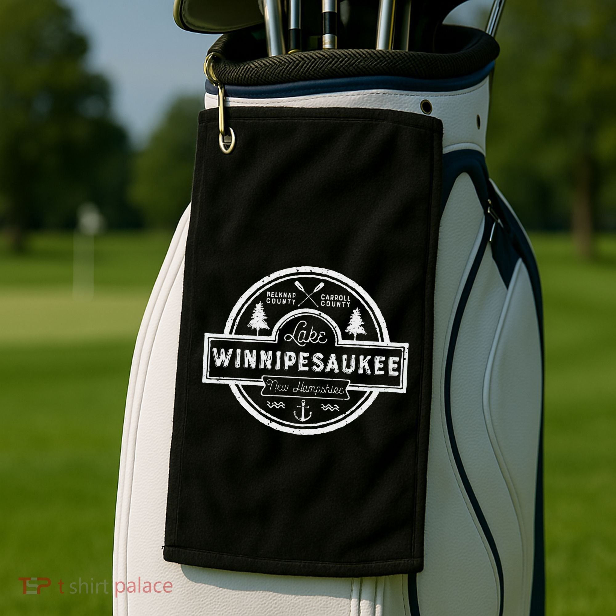 Lake Winnipesaukee New Hampshire Women Camping Golf Towel