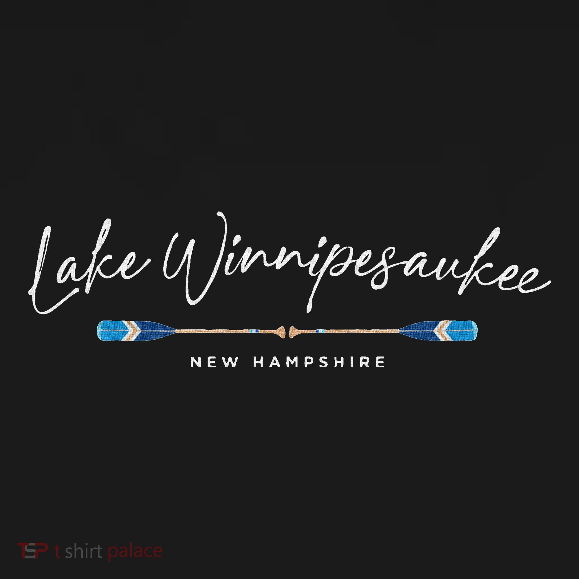 Lake Winnipesaukee New Hampshire Oars Graphic Coaster