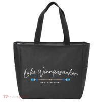 Lake Winnipesaukee New Hampshire Oars Graphic Tote Bag thumb 0