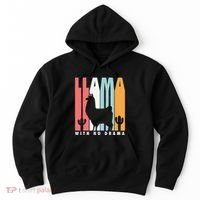 Llama With No Drama No Drama Llama Hoodie thumb 0