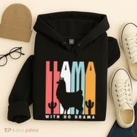 Llama With No Drama No Drama Llama Hoodie thumb 4