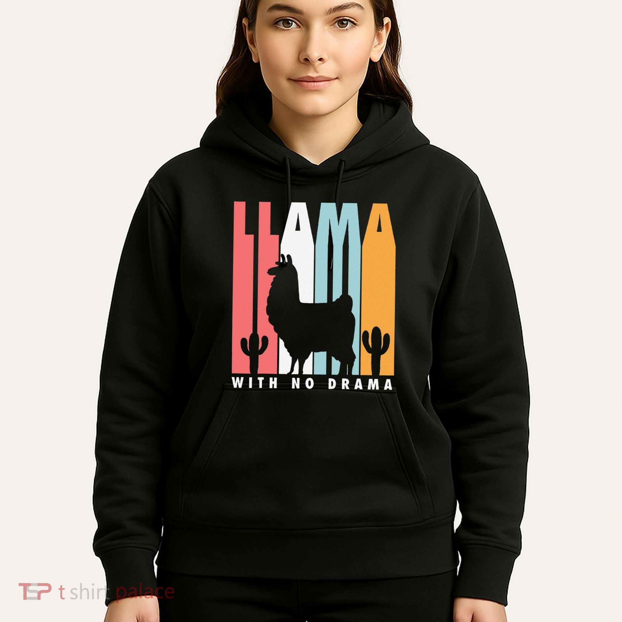 Llama With No Drama No Drama Llama Hoodie