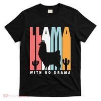 Llama With No Drama No Drama Llama T-Shirt thumb 0