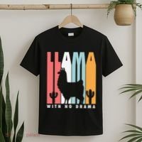 Llama With No Drama No Drama Llama T-Shirt thumb 2