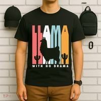 Llama With No Drama No Drama Llama T-Shirt thumb 6