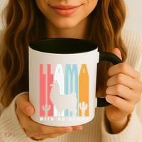 Llama With No Drama No Drama Llama Coffee Mug thumb 3