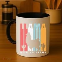 Llama With No Drama No Drama Llama Coffee Mug thumb 4