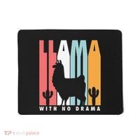 Llama With No Drama No Drama Llama Mousepad thumb 0