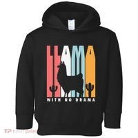 Llama With No Drama No Drama Llama Toddler Hoodie thumb 0