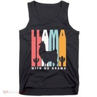 Llama With No Drama No Drama Llama Tank Top thumb 0