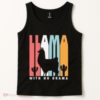 Llama With No Drama No Drama Llama Tank Top thumb 2