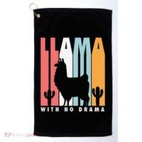Llama With No Drama No Drama Llama Golf Towel thumb 0