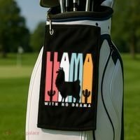 Llama With No Drama No Drama Llama Golf Towel thumb 2