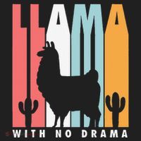 Llama With No Drama No Drama Llama Golf Towel thumb 3
