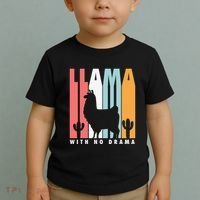 Llama With No Drama No Drama Llama Toddler T-Shirt thumb 2