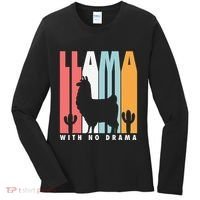 Llama With No Drama No Drama Llama Women's Long Sleeve Shirt thumb 0