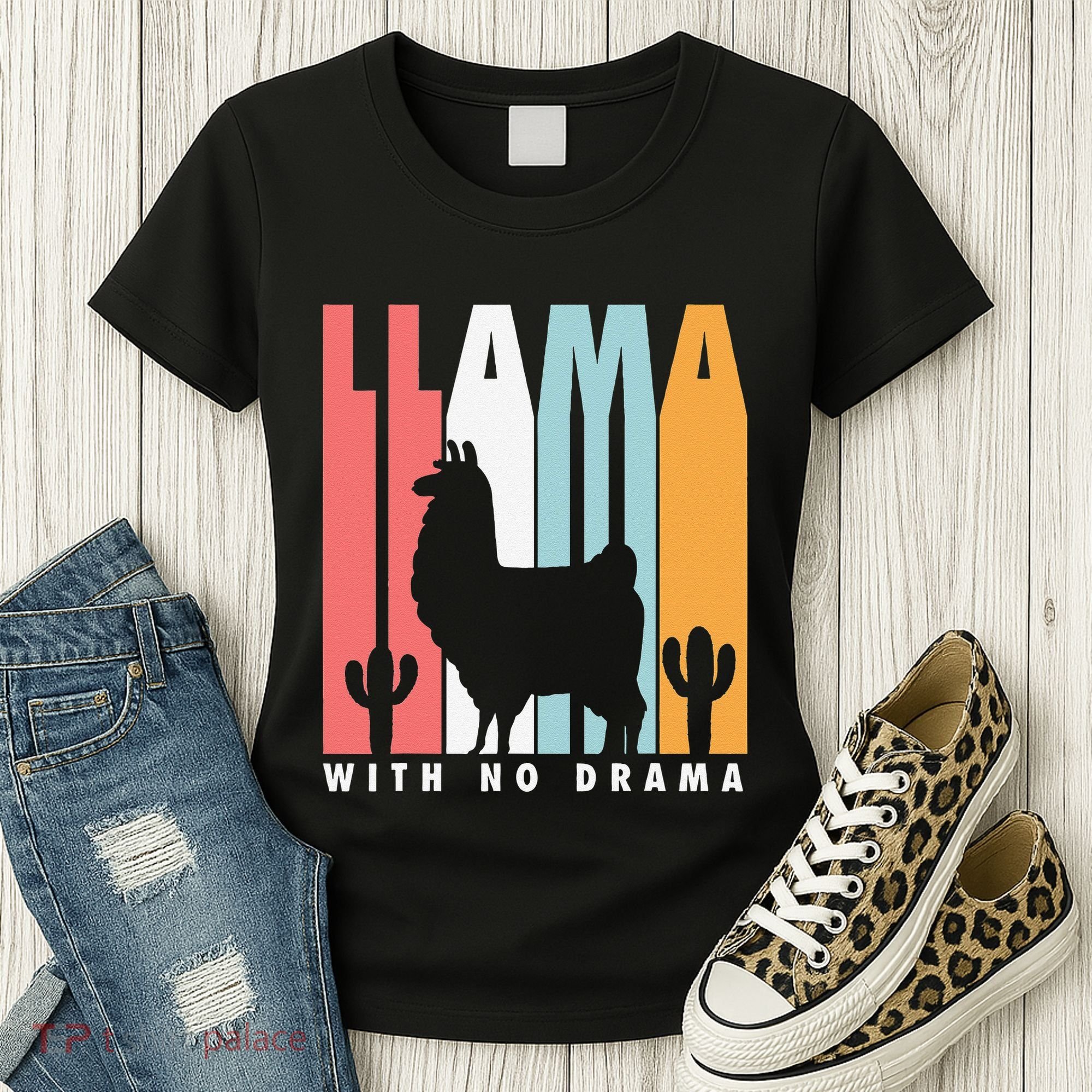 Llama With No Drama No Drama Llama Women's T-Shirt