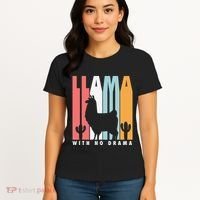 Llama With No Drama No Drama Llama Women's T-Shirt thumb 4