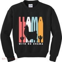 Llama With No Drama No Drama Llama Kids Sweatshirt thumb 0